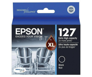 Epson 127 original black extra high yield inkjet cartridge dual pack