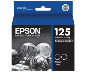Epson 125 original black inkjet cartridge dual pack
